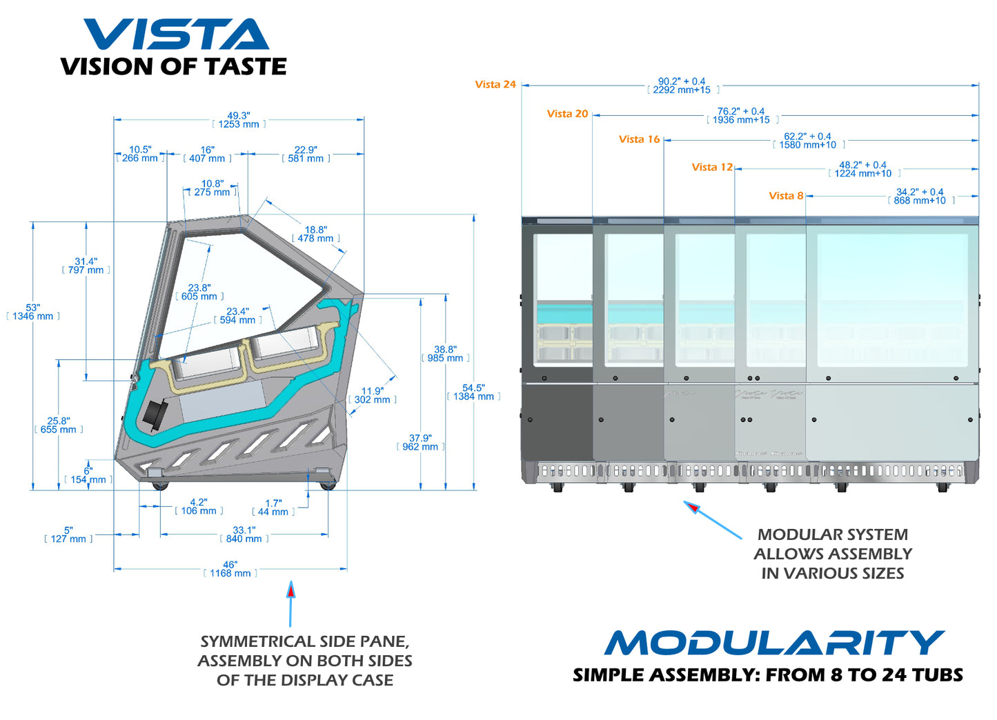 Vista Display Case - Ice Cream And Ice Pop Display Case