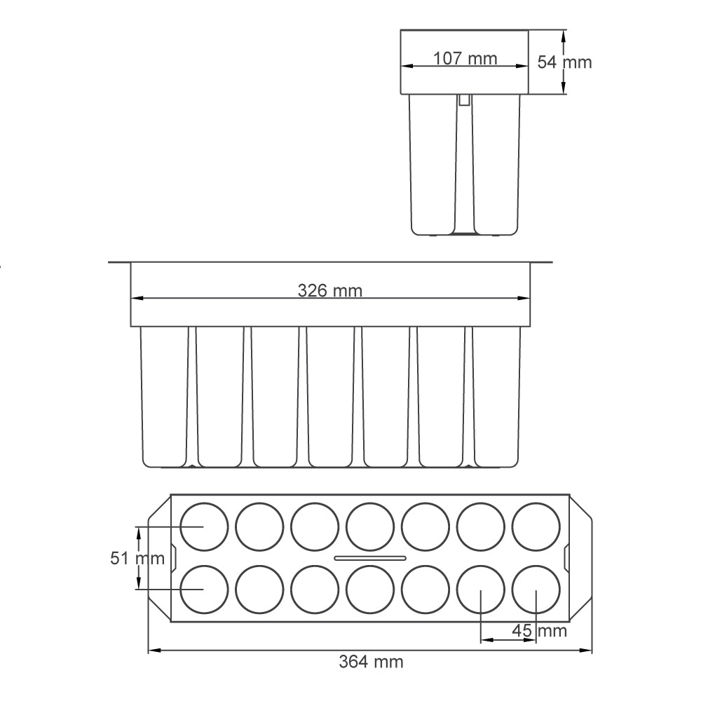 Mold Recife For Ice Pops with 14 cavities 85ml / 2.9oz