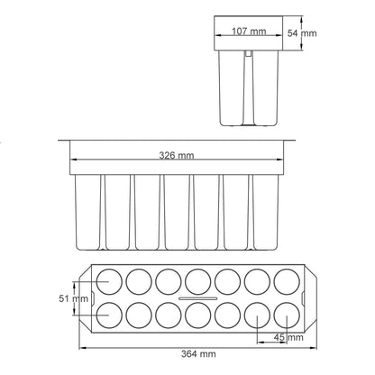 Mold Recife For Ice Pops with 14 cavities 85ml / 2.9oz