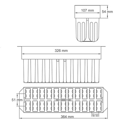 Molde Para Ice Pop Baianinho con 22 cavidades - 45ml / 1.52oz