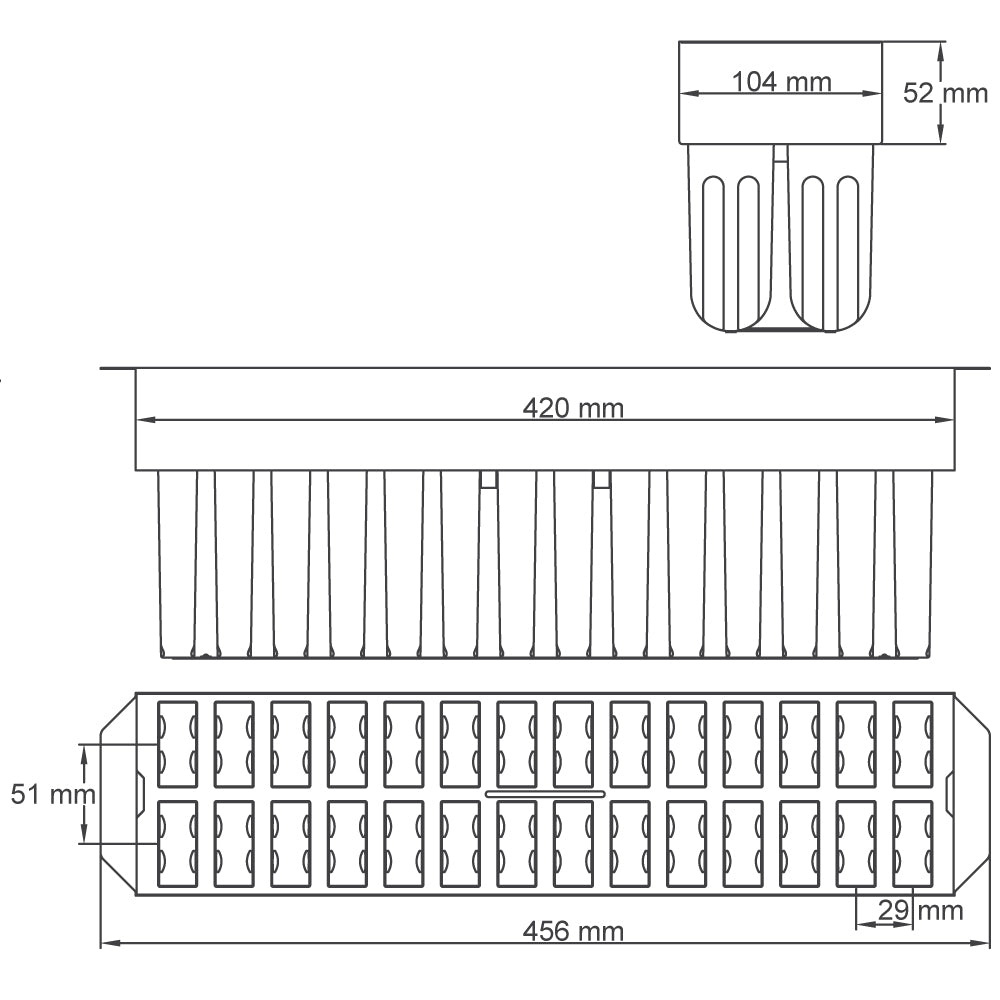 Mold Brilis For Ice Pops with 28 cavities 66ml / 2.2oz