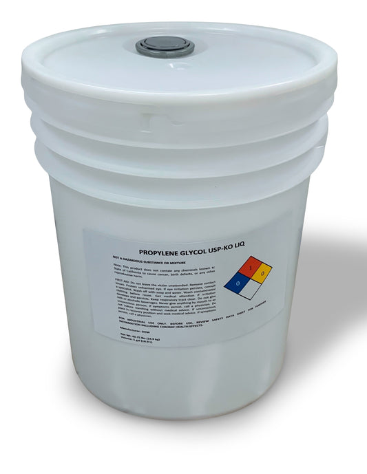 Propilenglicol USP de grado alimenticio - Balde de 19 litros/5 galones