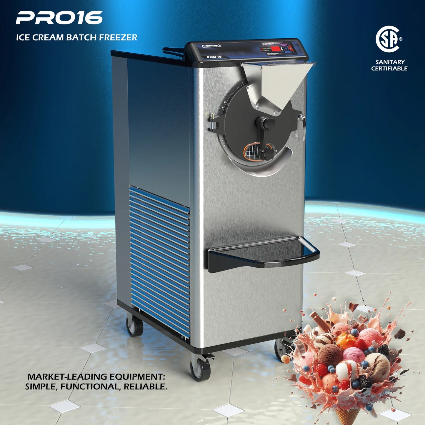 Pro 16 - Artisanal Ice Cream/Gelato Machine